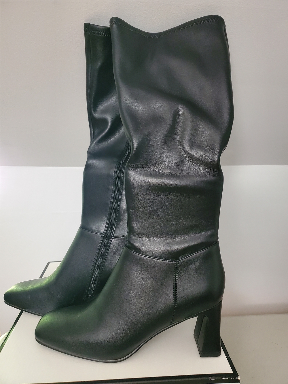 Steve Madden Black Knee High Block Heel Boots. NIB. Various Sizes